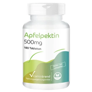 Apfelpektin 1500 mg Tagesverzehr - 180 Tabletten für 4 Monate VEGAN Vitamintrend - Bild 1 von 9