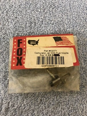FOX 15BB Carb Jet w/ Fuel Nipple and 2ea Mounting Screws - Image 1 of 2