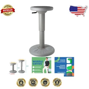 Adjustable Wobble Stool for Teens, Enhance Focus & Posture 13-18 Years, Grey - Picture 1 of 11