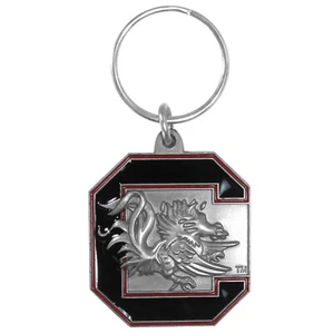 South Carolina Gamecocks 3-D Logo Metal Key Chain NCAA Licensed - Picture 1 of 3