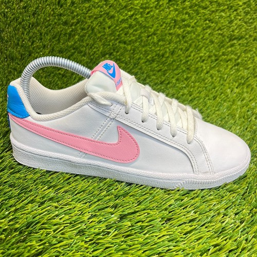 Scarpe da ginnastica Nike Court Royale da bambina taglia 5 5 anni bianche rosa sportive in pelle