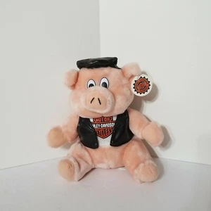 Harley Davidson Motorcycles Plush Pink Pig Play By Play Toys NWT 1998 Cap Vest - Picture 1 of 12
