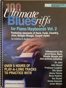 100 mejores riffs de blues para piano/teclados volumen 2 archivos de libro/audio - Imagen 1 de 2