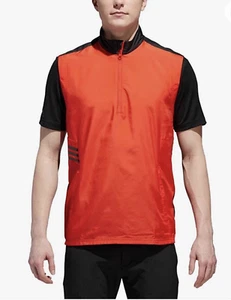 Adidas Golf Essentials Club Wind Men Vest Red Black CY9293 - Picture 1 of 3