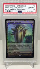 MTG Magic the Gathering HALLOWED FOUNTAIN Holo Foil Zendikar Expeditions PSA 10