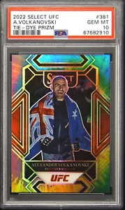 PSA 10 Alexander Volkanovski Tie-Dye /25 Mezzanino 2022 Panini Seleziona UFC - Foto 1 di 2