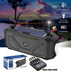 Bluetooth Wireless Portable Solar Speaker Stereo Bass USB SD FM Radio/Power Bank