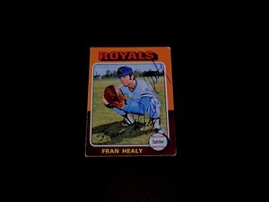 Fran Healy 1975 Topps #251 Autographed KC Royals Baseball Card Vintage '70s Auto