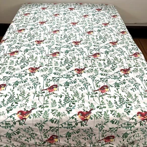 Copripiumino Pier 1 Imports Holiday Queen invernale uccellini reversibile a quadri 84"x88" - Foto 1 di 20