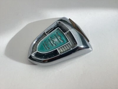 Original 1955 Chrysler Windsor Trunk Lid Emblem Chrome #1599498 - Image 1 of 4