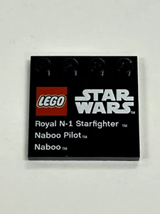 Lego Star Wars Planet Series Black 4x4 Plate Naboo - Picture 1 of 1