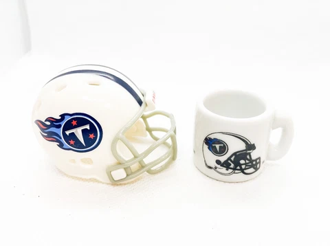 Tennessee Titans Mini Coffee Mug And Riddell Helmet Cover