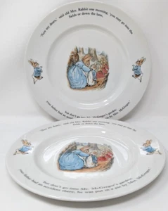 Wedgwood Peter Rabbit 2 x 9.75 Inch Dinner Plate Mr. McGregor's Garden - Picture 1 of 6
