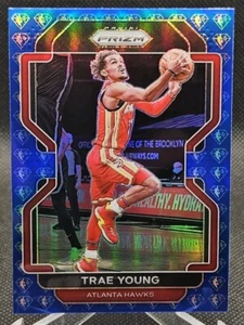 2021-22 Panini Prizm Trae Young NBA 75th Anniversary 💎 Blue Prizm Atlanta Hawks - Picture 1 of 2