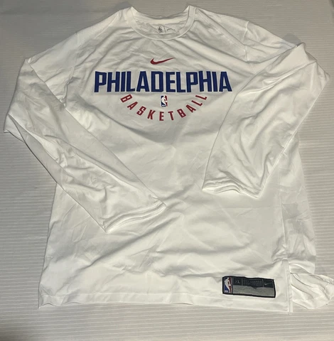 Philadelphia 76ers Shooting Shirt White Men’s Nike Dri-Fit Extra Large Cover