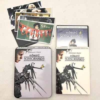 Edward Scissorhands 2005 Tin DVD Wide Anniversary Edition with Still Photo Cards - Image 1 of 4