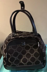 Apt 9 Handgepäck Rollgepäck Koffer Tasche braun mit Computertasche - Bild 1 von 5