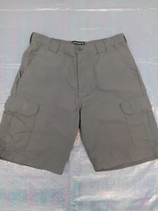Wrangler Mens 32 Flat Front Cargo Shorts Brown Flaw - Picture 1 of 14