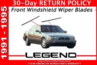 Juego de insertos delanteros de goma limpiaparabrisas genuino OEM Acura Legend 1991-1995 Foto 1 de 3