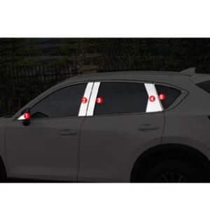 10x For Mazda CX-5 cx5 2017-2024 LH RH Door Window Pillar Stainless Silver Trim - Picture 1 of 2