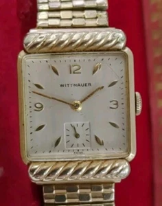 Vintage Wittnauer Men's 17 Jewel Windup Watch Model 10S ~ Working Square Dial - Picture 1 of 10