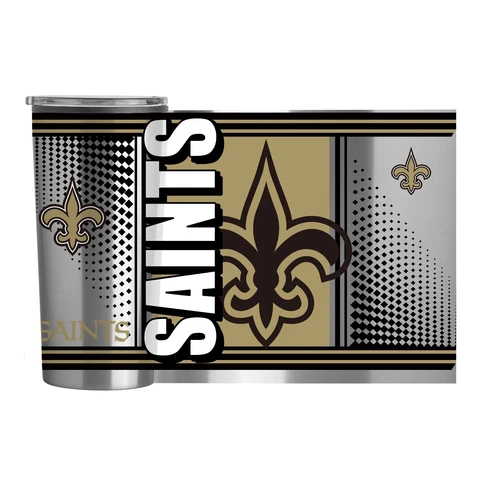 New Orleans Saints NFL 20oz Fusion Stainless Steel Travel Tumbler FREE SHIP Cover