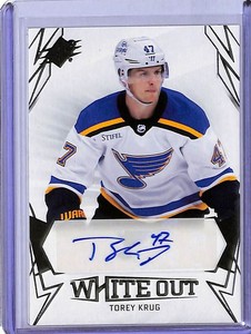 2022-23 Upper Deck SPX Hockey White Out Torey Krug Auto