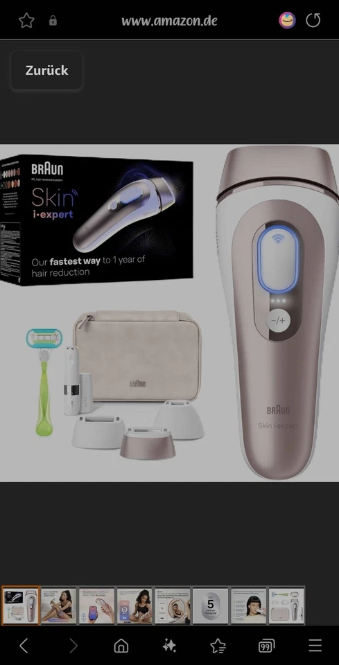 Braun Haarentfernungsgerät Körperpflege Smart Ipl 7 Skin Expert App Haarentfernu