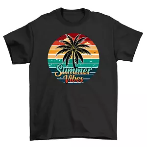 Camiseta Palmera "Summer_26 Vibes": ¡Vibraciones Divertidas de Verano! Pri 100 % algodón unisex - Imagen 1 de 46