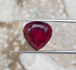 Very Stunning 13 MM Natural Tourmaline Rubellite Color Heart Shape Cut 9.02 Crt - Picture 1 of 8