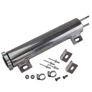 Universal 14 Ounces 2x10 inch Polished Aluminum Overflow Tank Catch Can - Picture 1 of 9
