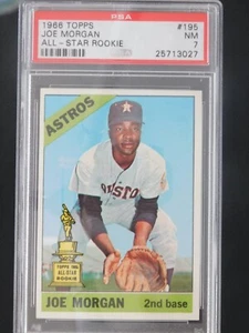 1966 Topps Baseball Card #195 Joe Morgan (NM) PSA 7 - Picture 1 of 2