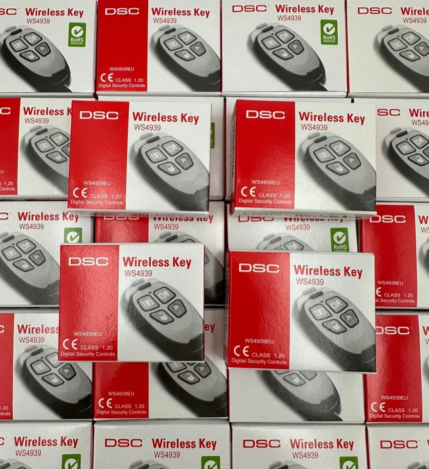 4x DSC WS4939 Wireless 4-Button Remote Alarm Keyfob *LOT OF 4* BRAND NEW - Image 1 of 4