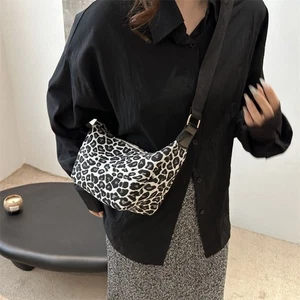 Y2k Leopard Print Bag Korean Style Spicy Girls Bag Women's Shoulder Bag Lady - Picture 1 of 7