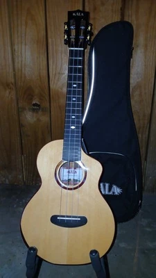 Kala Contour All Solid Spruce Rosewood Cutaway Tenor Ukulele KA-CT-SSRW-TG-C - Image 1 of 4