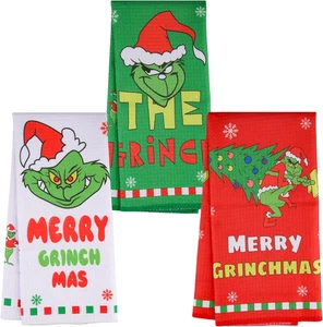 Set Di 3 Strofinacci Da Cucina Natalizi - Asciugamani Cucina Resistenti, Canovac - Foto 1 di 12