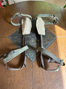 VTG BASHLIN ALUMINUM & STEEL TREE CLIMBING SPURS SPIKES PAIR SET GROVE CITY PA - Picture 1 of 14