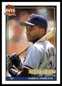 1991 Topps Darryl Hamilton Milwaukee Brewers #781 - Picture 1 of 2