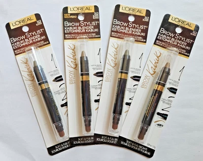 4 PACK Loreal Brow Stylist Kabuki Blender & Crayon 312 BLONDE New Sealed LOT - Image 1 of 4