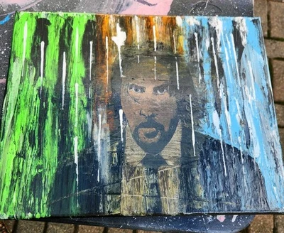 Pintura acrílica 11x14 de John Wick sobre lienzo sin marco. Original y no una impresión Foto 1 de 3