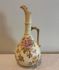 Antiker RW Rudolstadt Germany handbemalter Krug Vase rosa 8,5" nummeriert - Bild 1 von 6