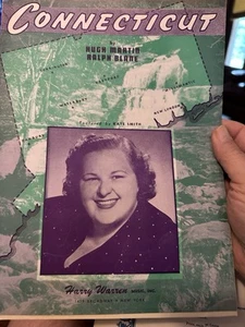 K 1947 Harry Warren Music Inc. Noten KATE SMITH "Connecticut" - Bild 1 von 1