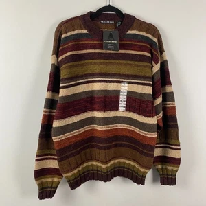 Vintage Consensus Grandpa Pullover Sweater Mens M Rust Acrylic Alpaca Wool - Picture 1 of 9