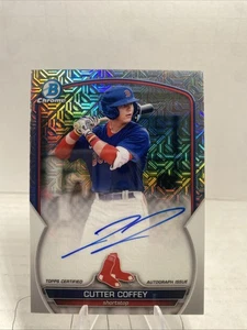 Cutter Coffey Auto #BMA-CC Mojo Refractor 2023 Bowman Chrome Red Sox - Bild 1 von 2
