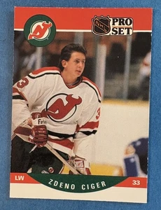 1990-91 Pro Set #619 Zdeno Ciger ROOKIE New Jersey Devils Vintage NHL - Picture 1 of 2