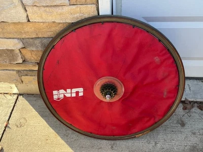 Araya Aero 4 rueda trasera anodizada 700c 700 RARA cubierta de rueda de tela Uni Aero TT Foto 1 de 4