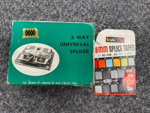 Universal Splicer 3-way Film Editing Super 8 Regular 8-16mm w/ Box Vintage AICO - Picture 1 of 6