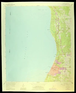 Fairhope Map of Daphne Alabama Montrose Magnolia Beach Houstonville Mobile Bay - Picture 1 of 6