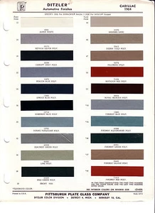 1964 CADILLAC ELDORADO FLEETWOOD DE VILLE BIARRITZ SIXTY 64 PAINT CHIPS DITZLER - Picture 1 of 1