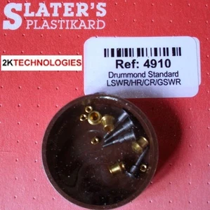 Slaters 4910 4mm Drummond Standard LSWR/HR/CR/GSWR Buffer Set x 4 2nd Class Post - Bild 1 von 8